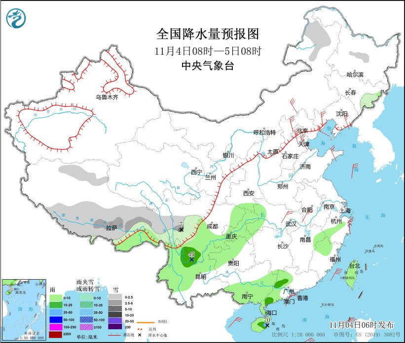 强冷空气继续影响长江中下游以北地区  青藏高原川西高原等地将有较强雨雪天气